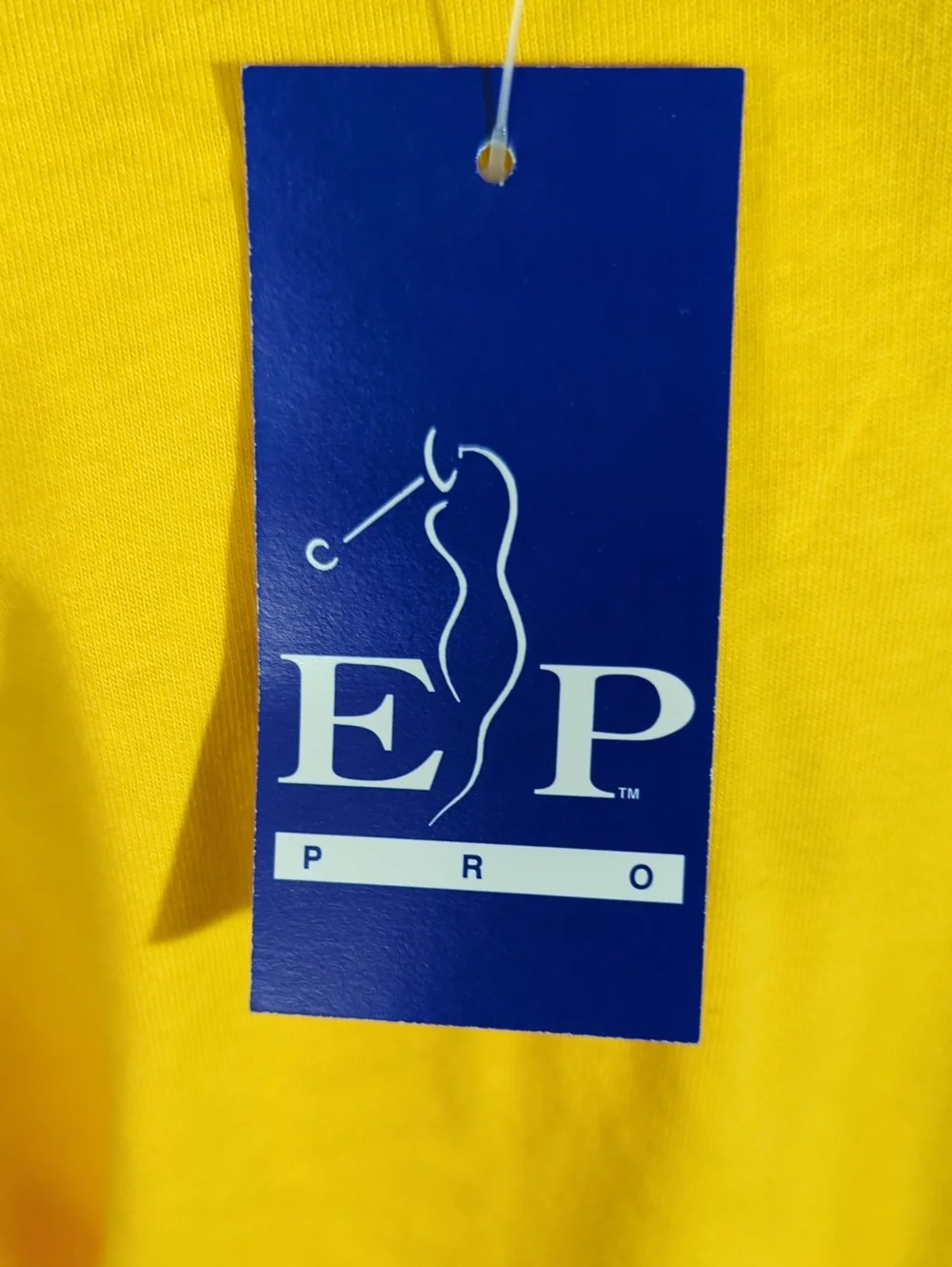 Vintage 90s EP Pro Yellow Short-Sleeve Crewneck Tee Golf Embroidered Logo NWT L
